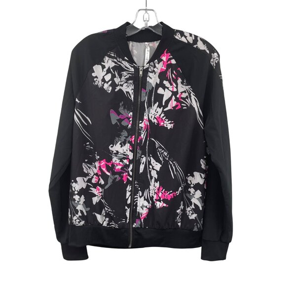 Fabletics Womens Lightweight Jacket Zip Up Black/Multi Size Large - Picture 1 of 9